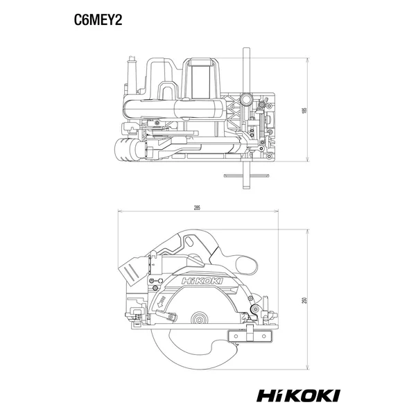 HiKOKI C6MEY2WBZ pilarka tarczowa ręczna 165 mm 1050 W