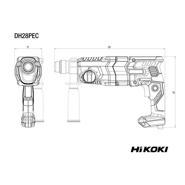 HiKOKI DH28PECWSZ młotwiertarka 900 W, walizka