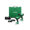 HiKOKI KC18DAWAZ zestaw elektronarzędzi: DS18DA + WH18DA, 2×2,0 Ah