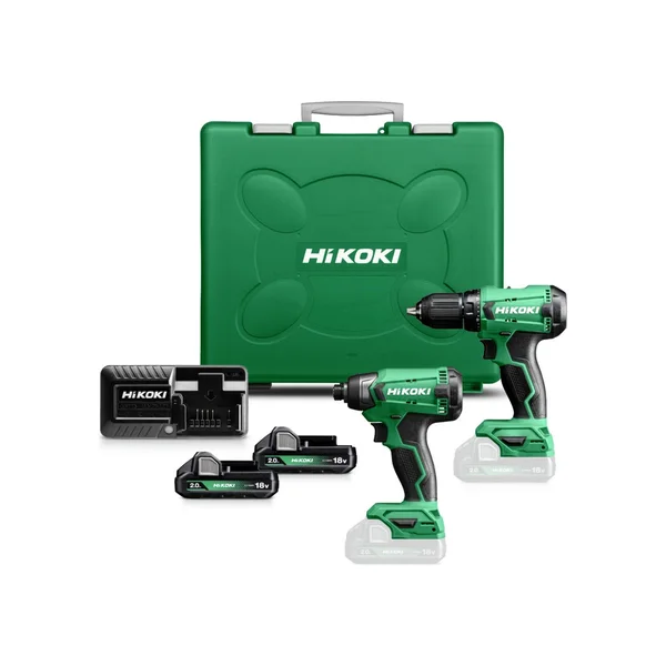 HiKOKI KC18DAWAZ zestaw elektronarzędzi: DS18DA + WH18DA, 2×2,0 Ah