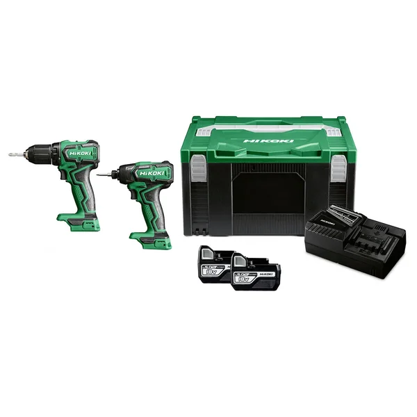 HiKOKI KC18DDWBZ zestaw elektronarzędzi: DV18DD + WH18DD, 2×5,0 Ah