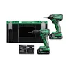 HiKOKI KC18DDWFZ zestaw elektronarzędzi: DS18DD + WH18DD, 2×2,0 Ah