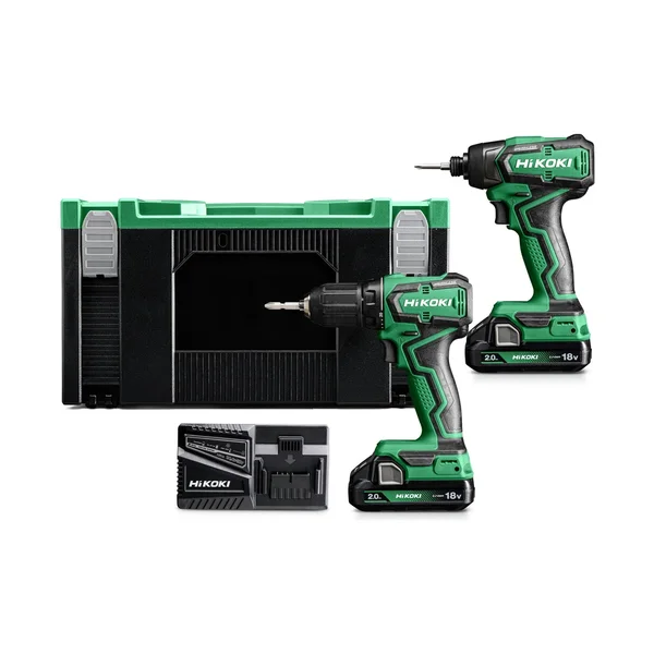 HiKOKI KC18DDWFZ zestaw elektronarzędzi: DS18DD + WH18DD, 2×2,0 Ah