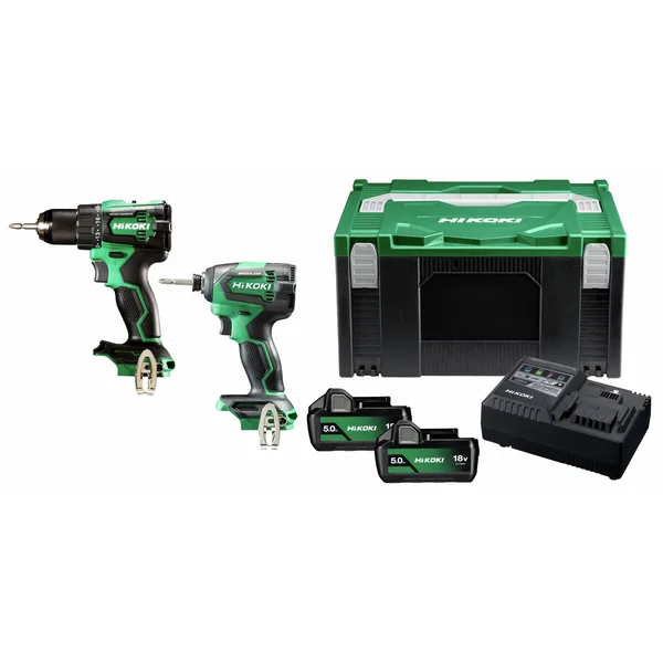 HiKOKI KC18DEWCZ zestaw elektronarzędzi: DV18DE + WH18DE, 2×5,0 Ah