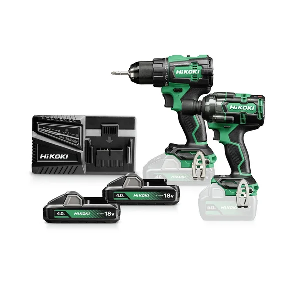 HiKOKI KC18DEWLZ zestaw elektronarzędzi: DS18DE + WR18DH, 2×4,0 Ah