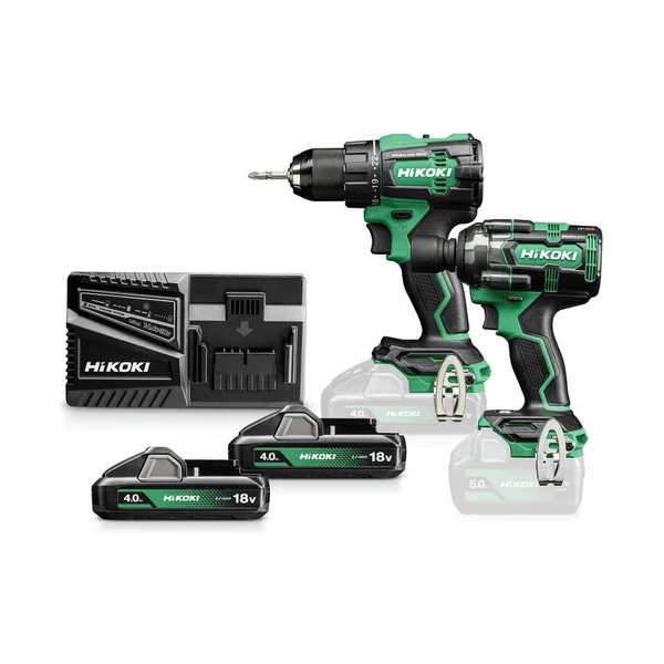 HiKOKI KC18DEWLZ zestaw elektronarzędzi: DS18DE + WR18DH, 2×4,0 Ah