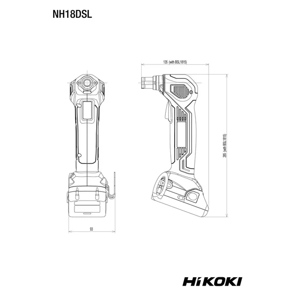 HiKOKI NH18DSLW4Z młotek akumulatorowy 18 V, bez akumulatora