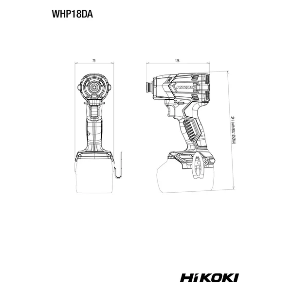 HiKOKI WHP18DAW2Z zakrętarka olejowa udarowa akumulatorowa 18 V 33 Nm, bez akumulatora