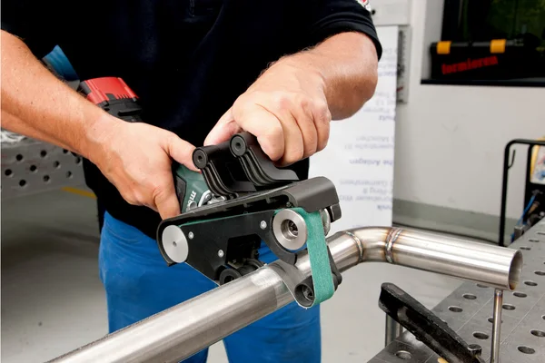 Metabo 600192850 akumulatorowa szlifierka taśmowa do rur RB 18 LTX 60 18 V, bez akumulatora