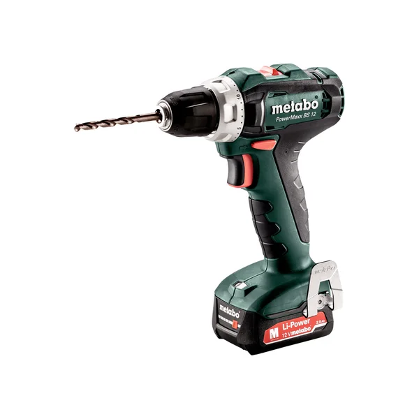 Metabo 601036500 wiertarko-wkrętarka akumulatorowa PowerMaxx BS 12 12 V 40 Nm, 2×2,0 Ah, metaBOX