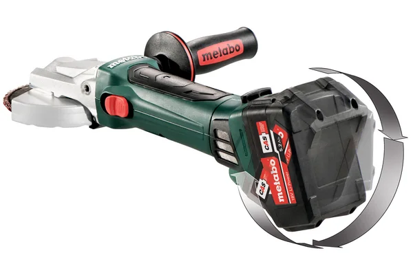 Metabo 601306840 akumulatorowa szlifierka kątowa z płaską głowicą WF 18 LTX 125 Quick 18 V 125 mm, metaBOX