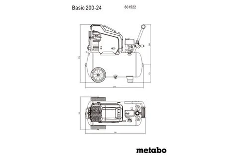 Metabo 601522000 sprężarka Basic 200-24 * Metabo 601522000 sprężarka Basic 200-24 *