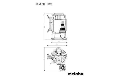 Metabo 601791000 pompa zanurzeniowa do wody czystej TP 95 ASF Inox 350 W