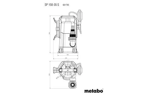 Metabo 601795000 pompa zanurzeniowa do wody brudnej SP 150-30 S 510 W