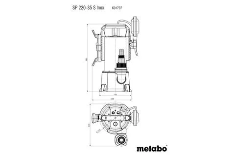 Metabo 601797000 pompa zanurzeniowa do wody brudnej SP 220-35 S Inox 790 W