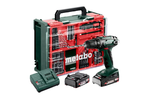 Metabo 602207710 wiertarko-wkrętarka akumulatorowa BS 18 Set 18 V 48 Nm, 2×2,0 Ah, walizka