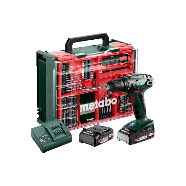 Metabo 602207710 wiertarko-wkrętarka akumulatorowa BS 18 Set 18 V 48 Nm, 2×2,0 Ah, walizka
