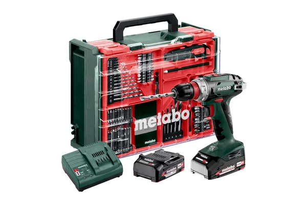 Metabo 602217710 wiertarko-wkrętarka akumulatorowa BS 18 Quick Set 18 V 48 Nm, 2×2,0 Ah, walizka