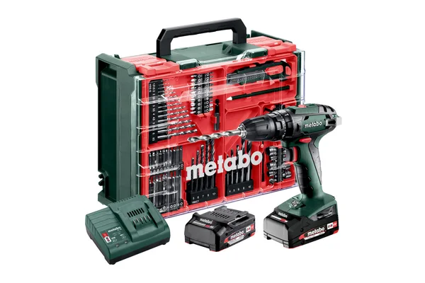 Metabo 602245710 akumulatorowa wiertarka udarowa SB 18 Set 18 V 48 Nm, 2×2,0 Ah, walizka