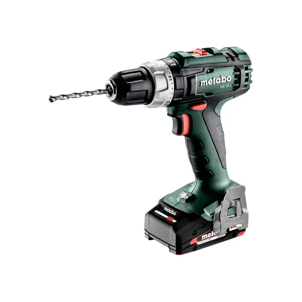 Metabo 602317500 akumulatorowa wiertarka udarowa SB 18 L 18 V 50 Nm, 2×2,0 Ah, metaBOX