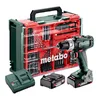 Metabo 602317710 akumulatorowa wiertarka udarowa SB 18 L Set 18 V 50 Nm, 2×2,0 Ah, walizka