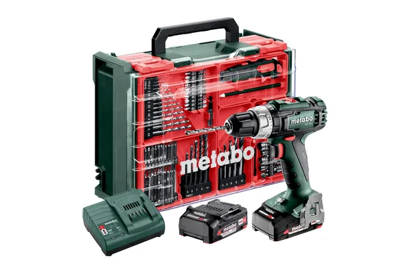 Metabo 602317710 akumulatorowa wiertarka udarowa SB 18 L Set 18 V 50 Nm, 2×2,0 Ah, walizka