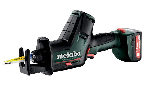Metabo 602322500 akumulatorowa piła szablasta PowerMaxx SSE 12 BL 12 V, 2×2,0 Ah, metaBOX