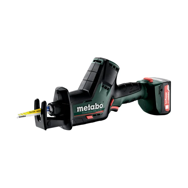 Metabo 602322500 akumulatorowa piła szablasta PowerMaxx SSE 12 BL 12 V, 2×2,0 Ah, metaBOX
