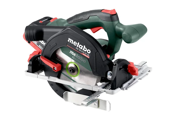 Metabo 611857810 akumulatorowa ręczna pilarka tarczowa KS 18 LTX 57 BL 18 V 165 mm, 2×8,0 Ah, metaBOX