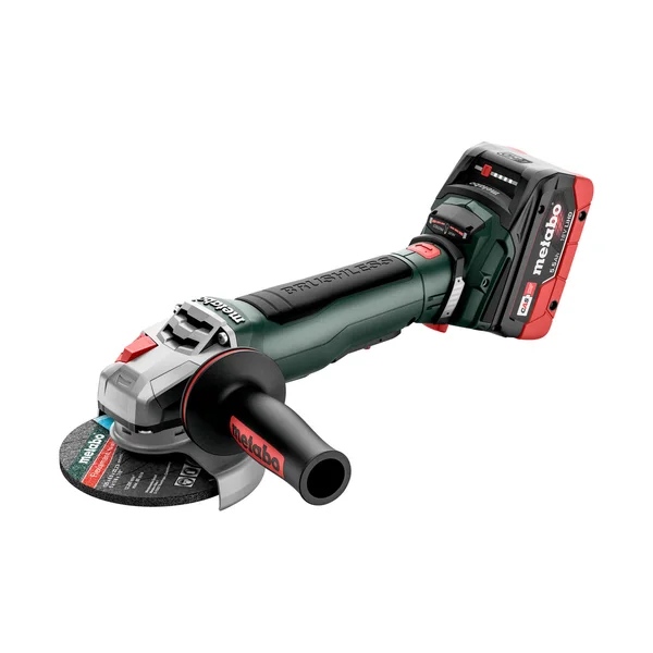 Metabo 613059660 akumulatorowa szlifierka kątowa WPB 18 LT BL 11-125 Quick 18 V 125 mm, 2×5,5 Ah, metaBOX