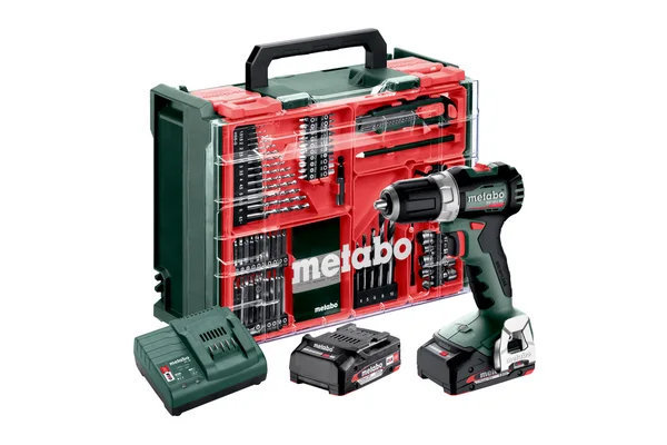 Metabo 613155710 wiertarko-wkrętarka akumulatorowa BS 18 L BL Set 18 V 65 Nm, 2×2,0 Ah, walizka
