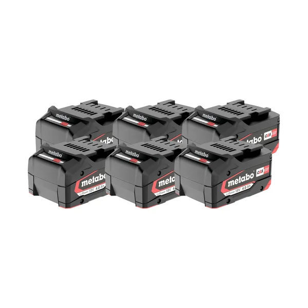 Metabo 625151000 zestaw – 6x akumulator Li-Power 18 V – 4.0 Ah