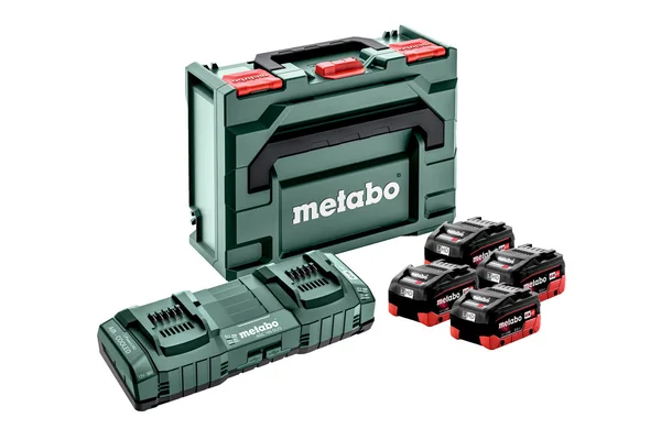 Metabo 685135000 zestaw podstawowy 4 x LiHD 8,0 Ah + ASC 145 Duo + metaBOX 145