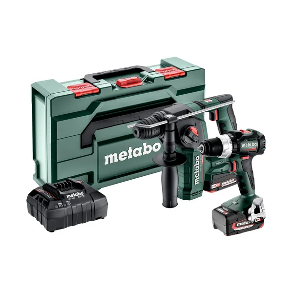 Metabo 685182000 zestaw: wiertarko-wkrętarka BS 18 LT BL + młotowiertarka BH 18 LTX BL 16, 1×2,0 Ah + 1×4,0 Ah, metaBOX