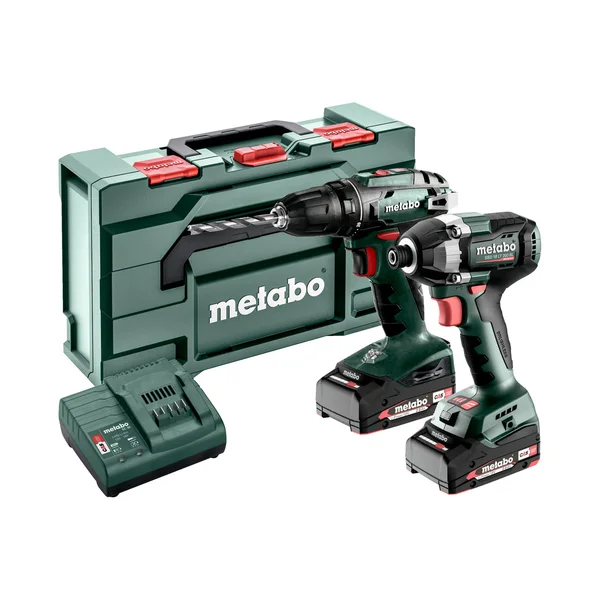 Metabo 685193000 zestaw Combo Set 2.8.1 18V: BS 18 + SSD 18 LT 200 BL, 2×2,0 Ah, metaBOX