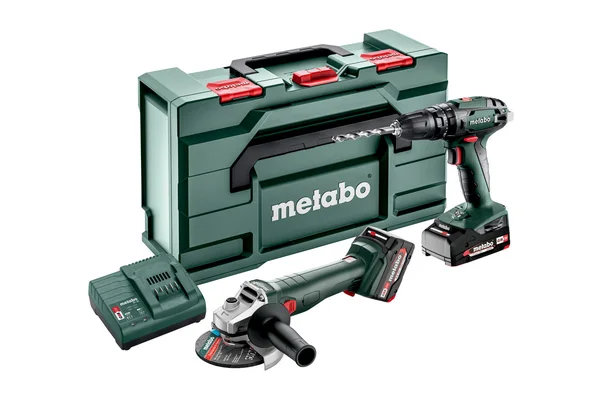 Metabo 685205500 zestaw Combo Set 2.4.4 18 V: SB 18 + W 18 L 9-125, 1×2,0 Ah + 1×4,0 Ah, metaBOX
