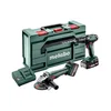 Metabo 685205500 zestaw Combo Set 2.4.4 18 V: SB 18 + W 18 L 9-125, 1×2,0 Ah + 1×4,0 Ah, metaBOX