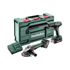 Metabo 685205500 zestaw Combo Set 2.4.4 18 V: SB 18 + W 18 L 9-125, 1×2,0 Ah + 1×4,0 Ah, metaBOX