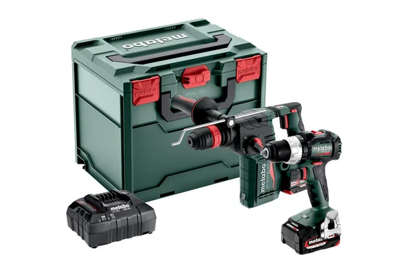 Metabo 685219650 zestaw Combo Set 2.4.8 18 V: BS 18 LT BL + KH 18 LTX BL 24 Q, 2×5,2 Ah, metaBOX