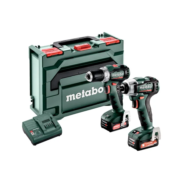Metabo 685228000 zestaw Combo Set 2.7.3 12 V BL: PowerMaxx SSD 12 BL + PowerMaxx BS 12 BL, 2×2,0 Ah, metaBOX Metabo 685228000 zestaw Combo Set 2.7.3 12 V BL: PowerMaxx SSD 12 BL + PowerMaxx BS 12 BL, 2×2,0 Ah, metaBOX