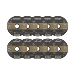 wolfcraft tarcze do cięcia stali nierdzewnej 125 × 1 × 22,23 mm, 10 szt. (8463000)